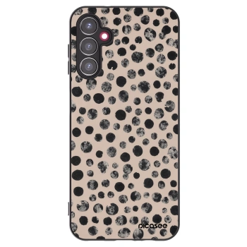Picasee Μαύρη θήκη σιλικόνης για Samsung Galaxy A14 4G A145R - Dots