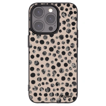 Picasee Μαύρη θήκη σιλικόνης για Apple iPhone 15 Pro - Dots