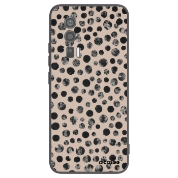 Picasee Μαύρη θήκη σιλικόνης για Xiaomi Poco F5 Pro 5G - Dots