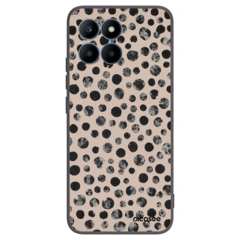 Picasee Μαύρη θήκη σιλικόνης για Honor 70 Lite - Dots