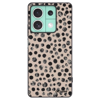 Picasee Μαύρη θήκη σιλικόνης για Xiaomi Redmi Note 13 5G - Dots
