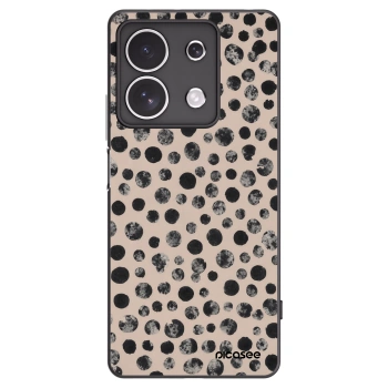 Picasee Μαύρη θήκη σιλικόνης για Xiaomi Redmi Note 13 4G - Dots