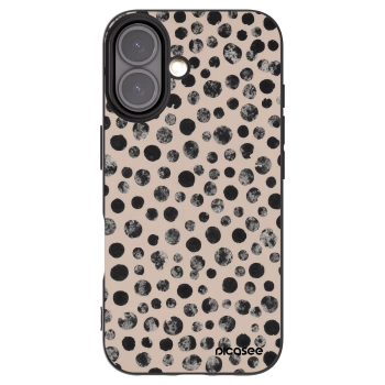 Picasee Μαύρη θήκη σιλικόνης για Apple iPhone 16 - Dots