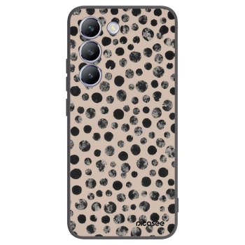 Picasee Μαύρη θήκη σιλικόνης για Vivo V40 SE 5G - Dots