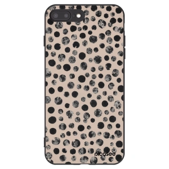 Picasee Μαύρη θήκη σιλικόνης για Apple iPhone 8 Plus - Dots
