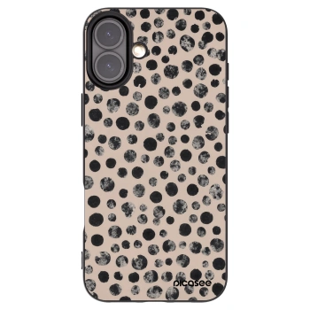Picasee Μαύρη θήκη σιλικόνης για Apple iPhone 16 Plus - Dots