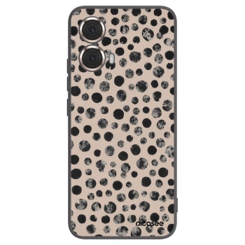 Picasee Μαύρη θήκη σιλικόνης για Motorola Moto G85 - Dots