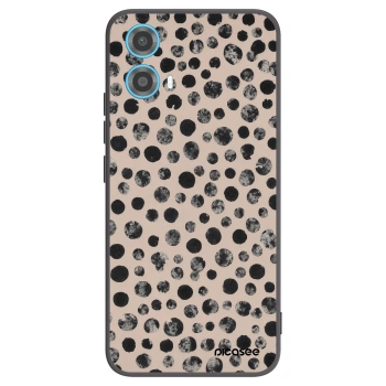 Picasee Μαύρη θήκη σιλικόνης για Motorola Moto G34 5G - Dots