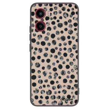 Picasee Μαύρη θήκη σιλικόνης για Motorola Moto G05 - Dots