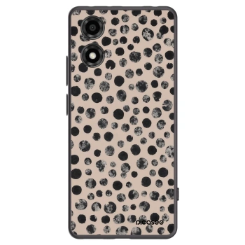 Picasee Μαύρη θήκη σιλικόνης για Motorola Moto E14 - Dots