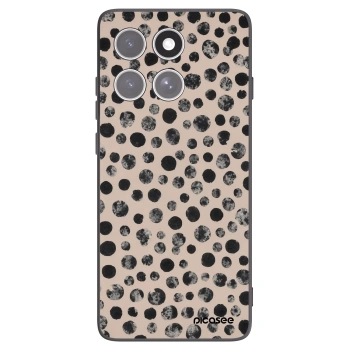 Picasee Μαύρη θήκη σιλικόνης για Motorola Edge 60 Fusion - Dots