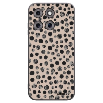 Picasee Μαύρη θήκη σιλικόνης για Motorola Moto G77 - Dots