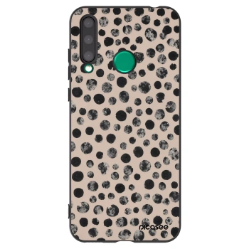 Picasee Μαύρη θήκη σιλικόνης για Honor 20 Lite - Dots