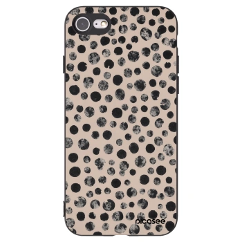Picasee Μαύρη θήκη σιλικόνης για Apple iPhone SE 2020 - Dots