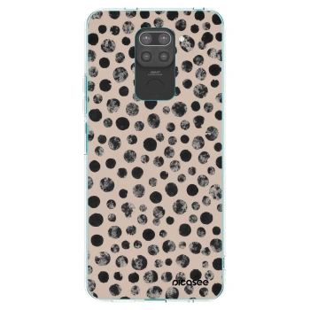 Picasee Μαύρη θήκη σιλικόνης για Xiaomi Redmi Note 9 - Dots
