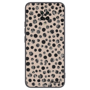 Picasee Μαύρη θήκη σιλικόνης για Xiaomi Redmi Note 9S - Dots