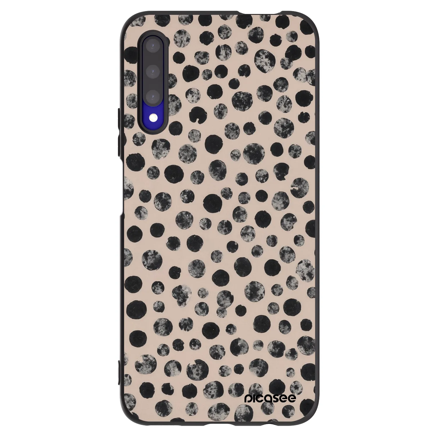 Picasee Μαύρη θήκη σιλικόνης για Honor 9X Pro - Dots