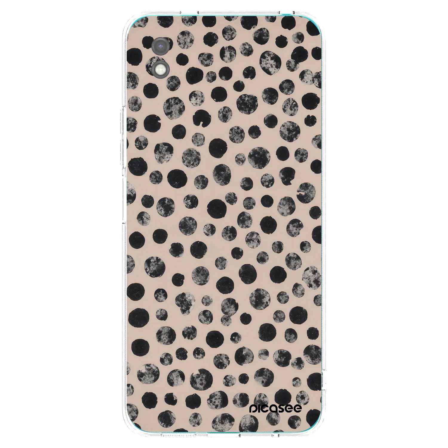 Picasee Μαύρη θήκη σιλικόνης για Xiaomi Redmi 9A - Dots