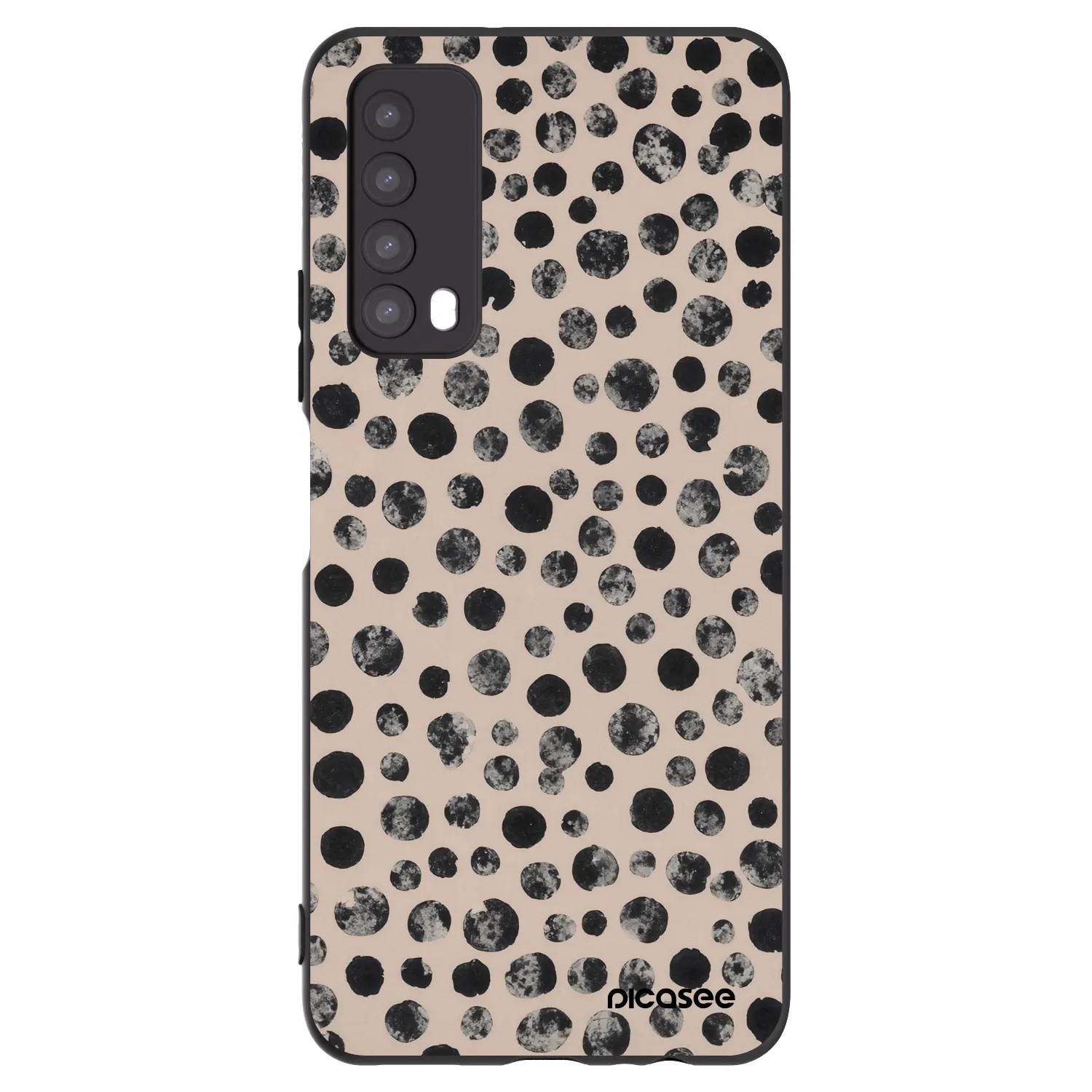 Picasee Μαύρη θήκη σιλικόνης για Huawei P Smart 2021 - Dots