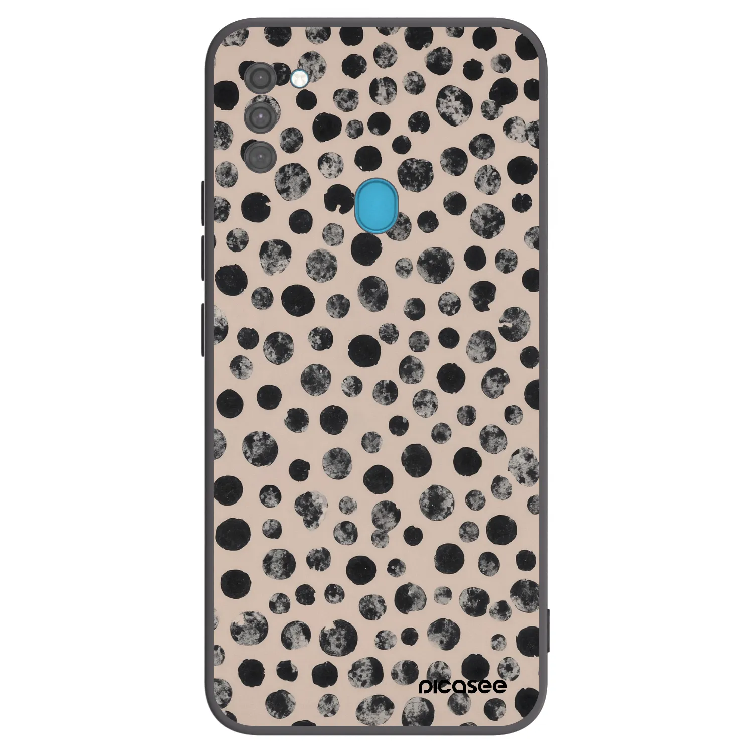 Picasee Μαύρη θήκη σιλικόνης για Samsung Galaxy M11 - Dots
