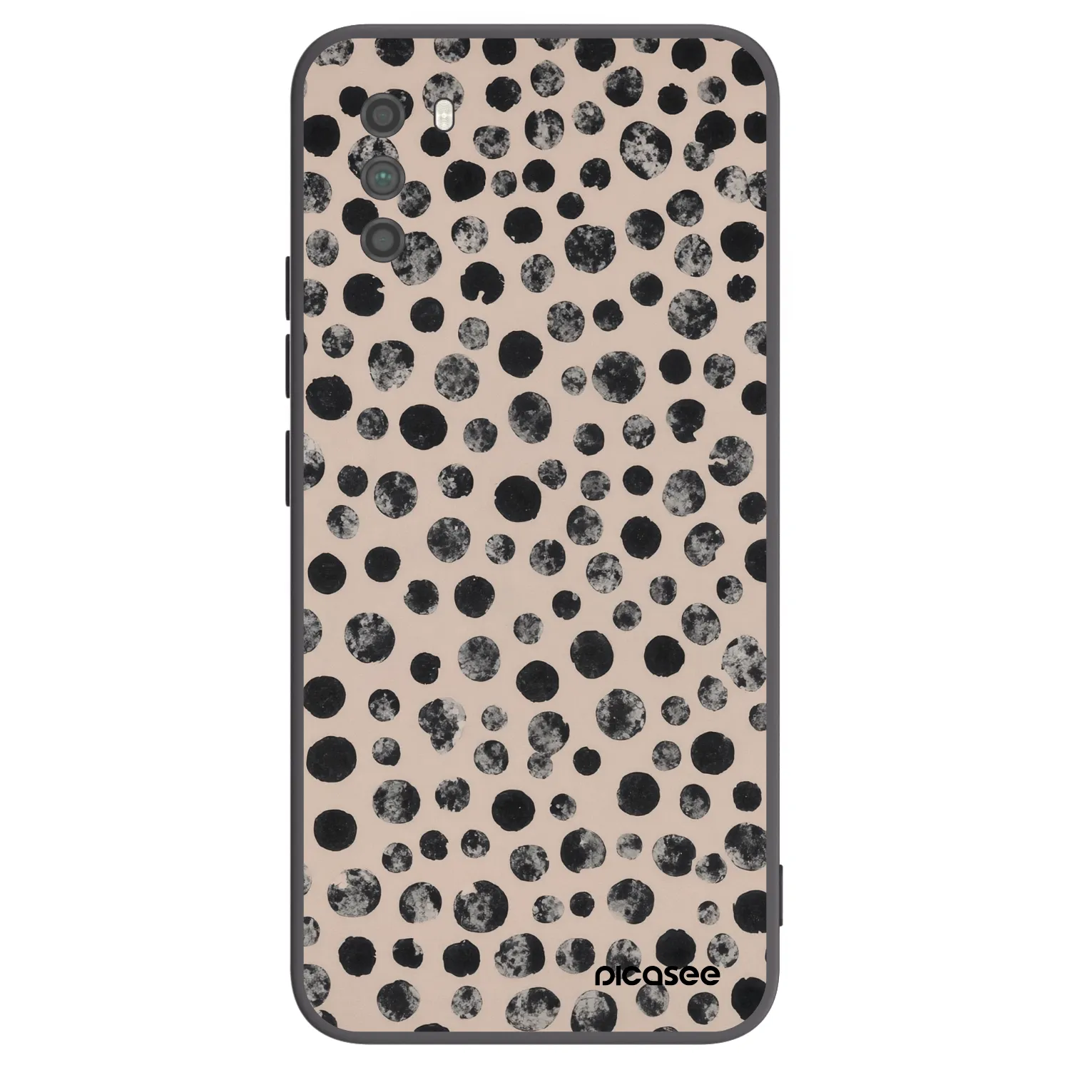 Picasee Μαύρη θήκη σιλικόνης για Xiaomi Poco M3 - Dots