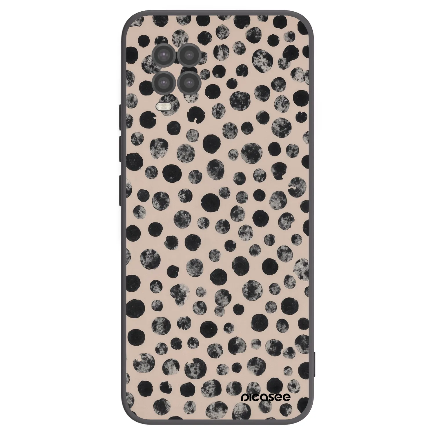 Picasee Μαύρη θήκη σιλικόνης για Xiaomi Mi 10 Lite - Dots