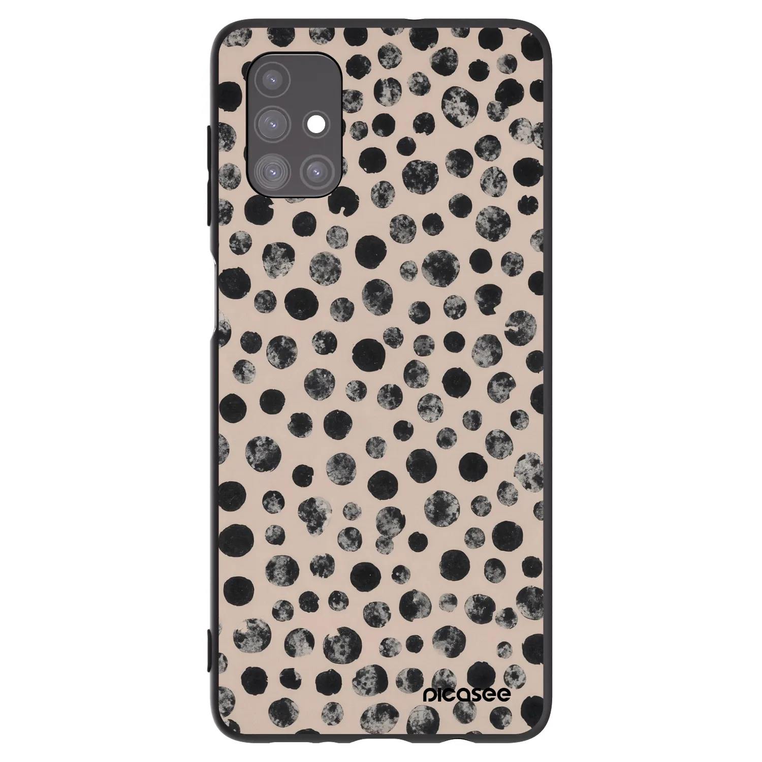 Picasee Μαύρη θήκη σιλικόνης για Samsung Galaxy M51 M515F - Dots