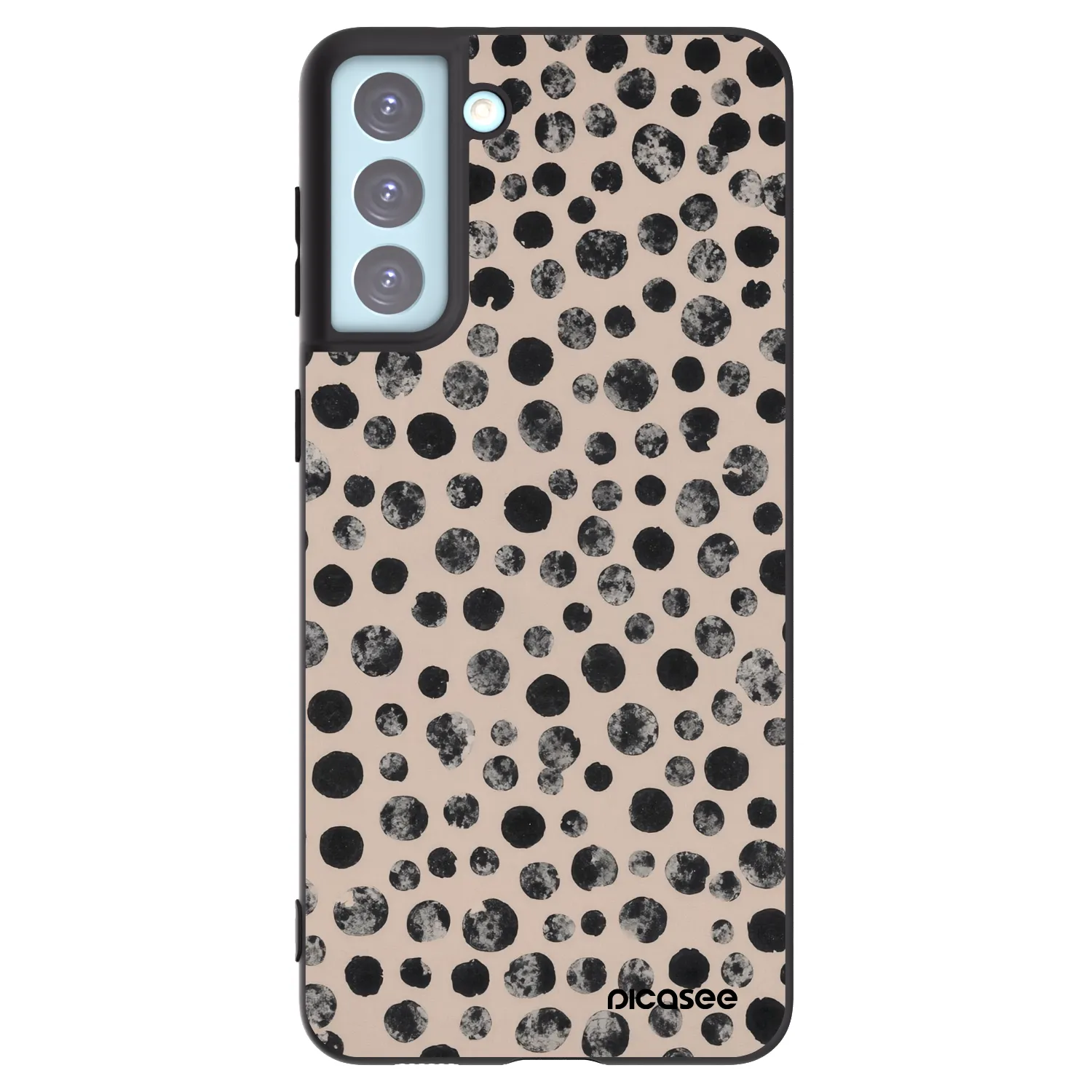 Picasee Μαύρη θήκη σιλικόνης για Samsung Galaxy S21+ 5G G996F - Dots