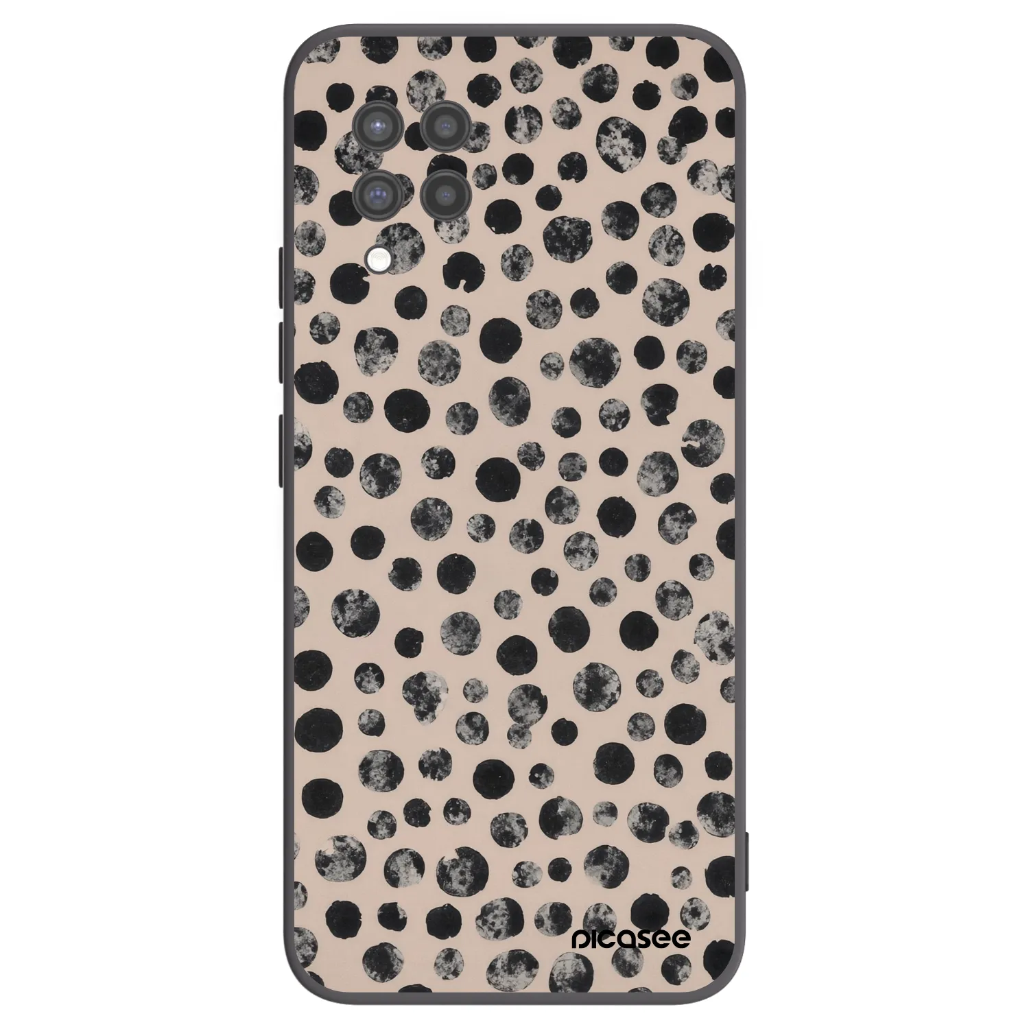 Picasee Μαύρη θήκη σιλικόνης για Samsung Galaxy A42 A426B - Dots