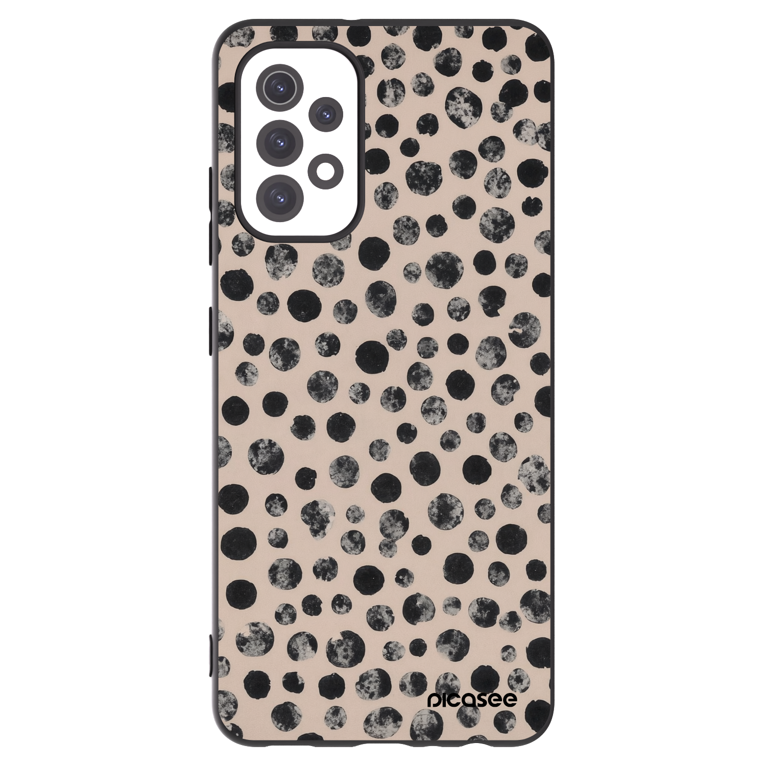 Picasee Μαύρη θήκη σιλικόνης για Samsung Galaxy A32 5G A326B - Dots