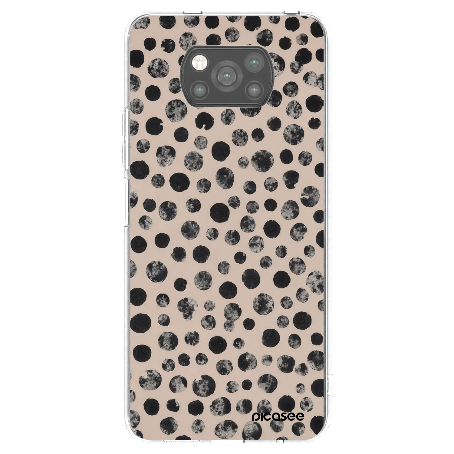 Picasee Μαύρη θήκη σιλικόνης για Xiaomi Poco X3 Pro - Dots
