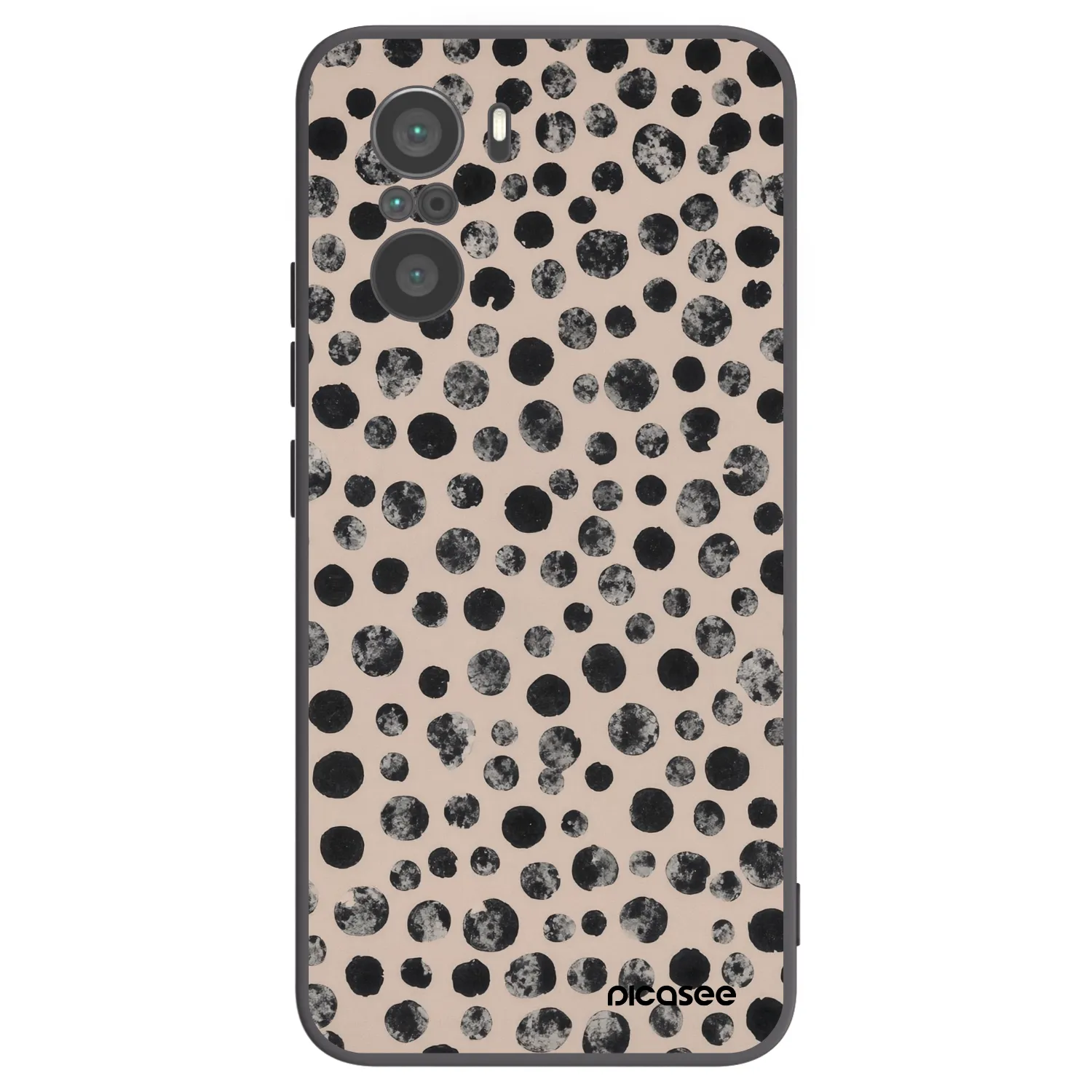 Picasee Μαύρη θήκη σιλικόνης για Xiaomi Poco F3 - Dots