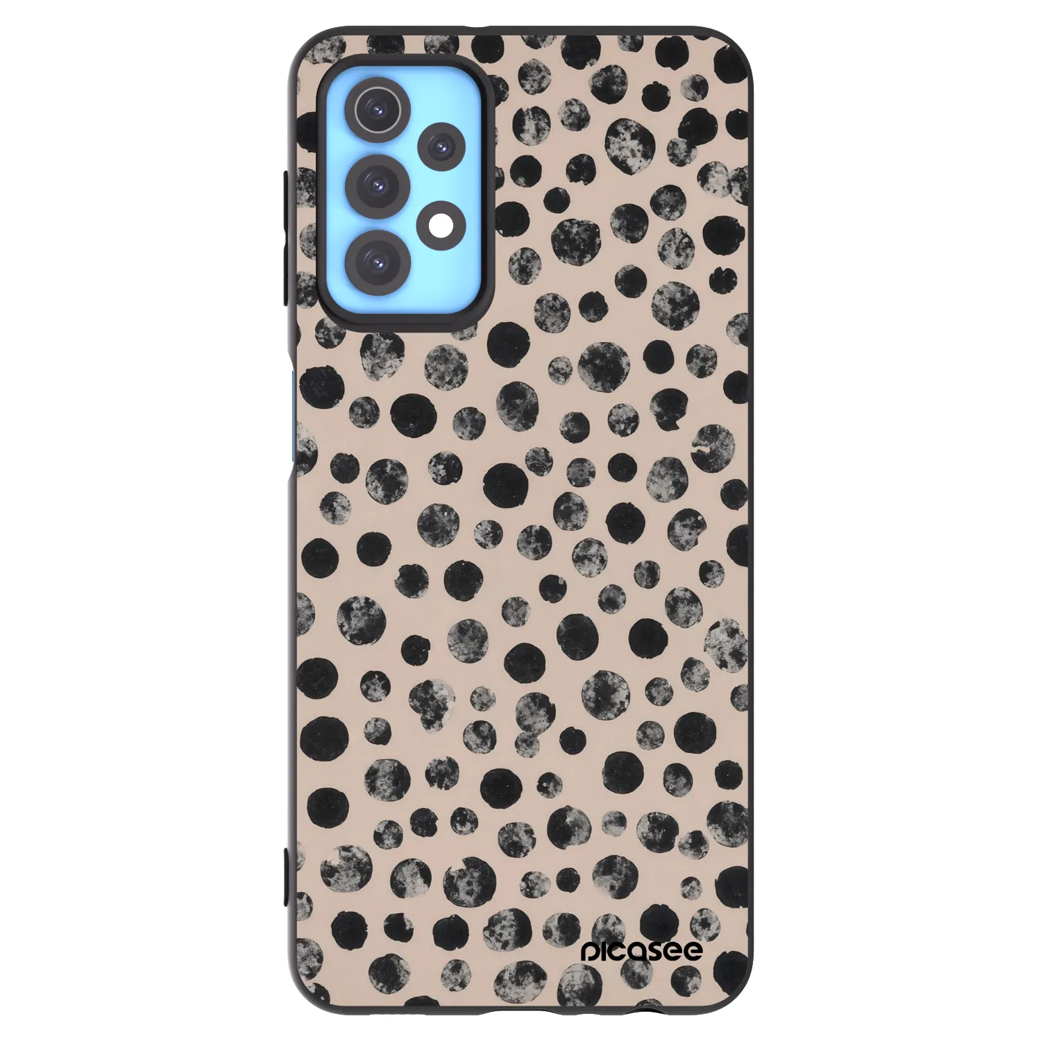Picasee Μαύρη θήκη σιλικόνης για Samsung Galaxy A32 4G SM-A325F - Dots