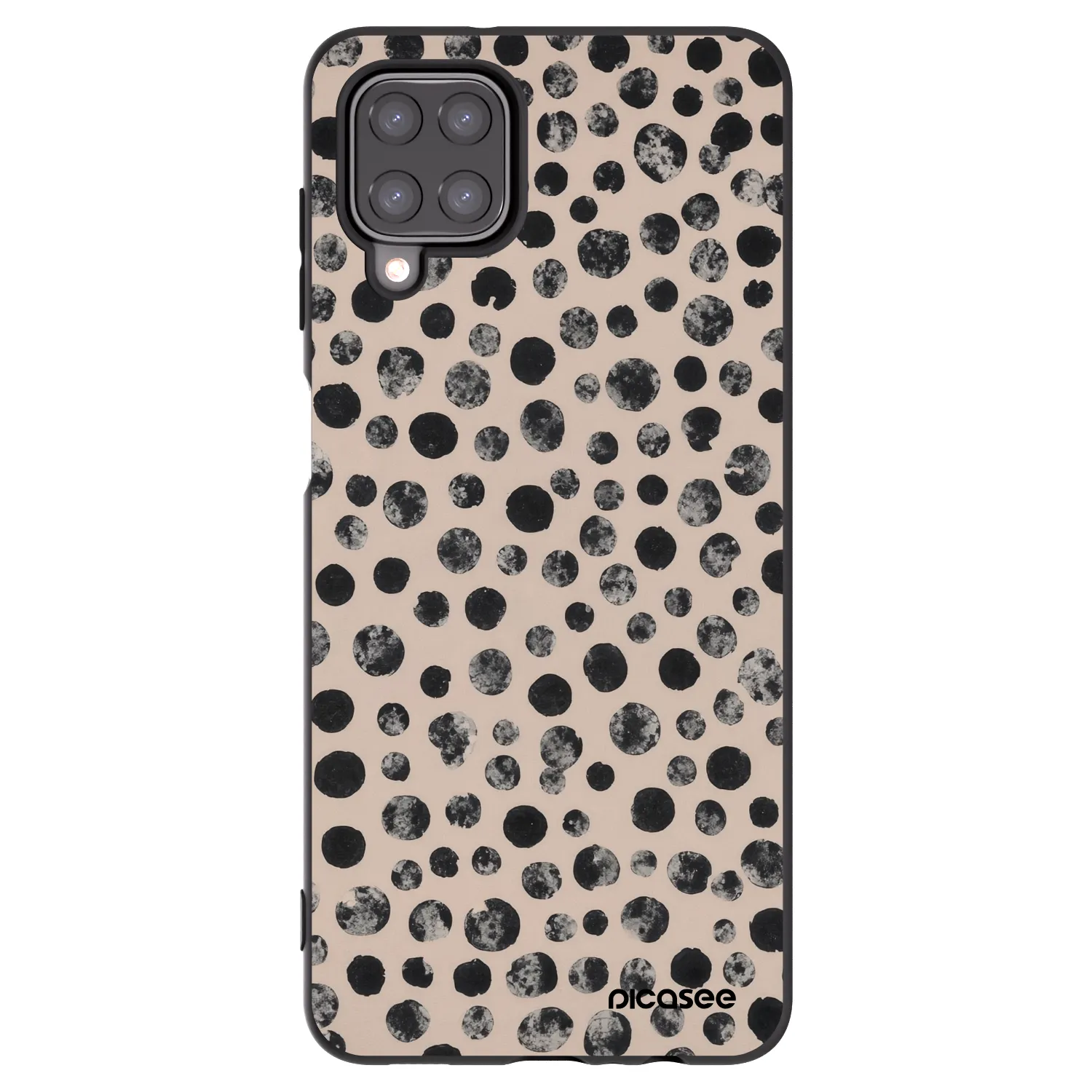 Picasee Μαύρη θήκη σιλικόνης για Samsung Galaxy M12 M127F - Dots