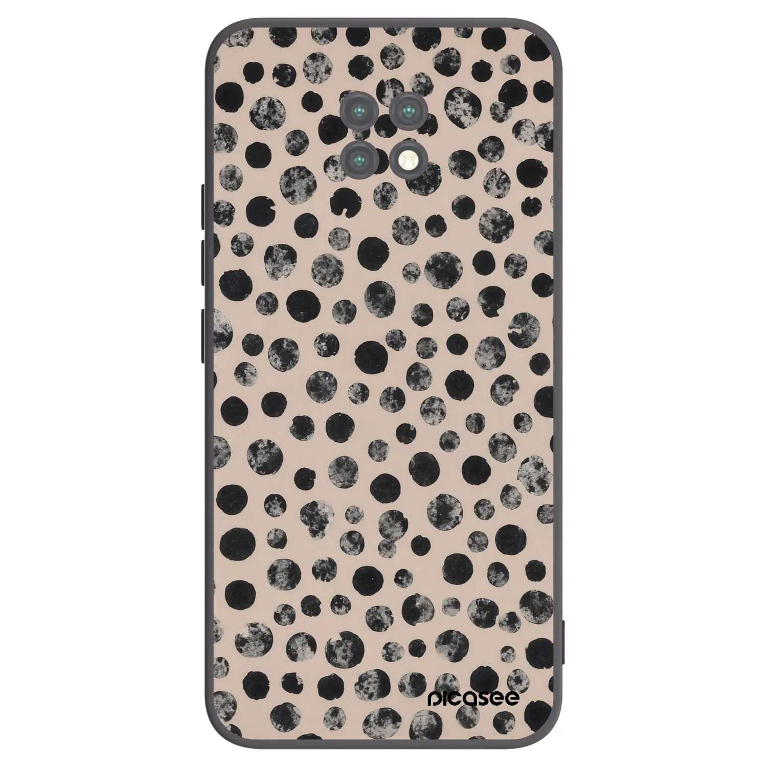 Picasee Μαύρη θήκη σιλικόνης για Xiaomi Redmi Note 9T - Dots