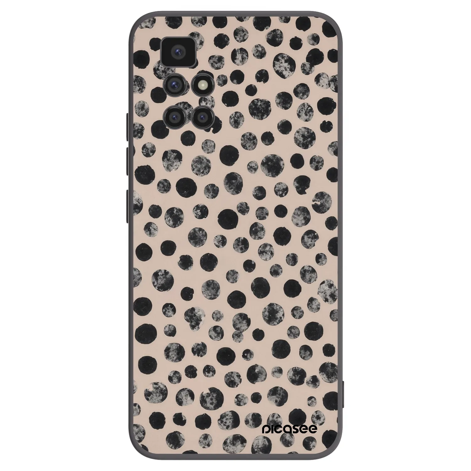 Picasee Μαύρη θήκη σιλικόνης για Xiaomi Redmi 10 - Dots