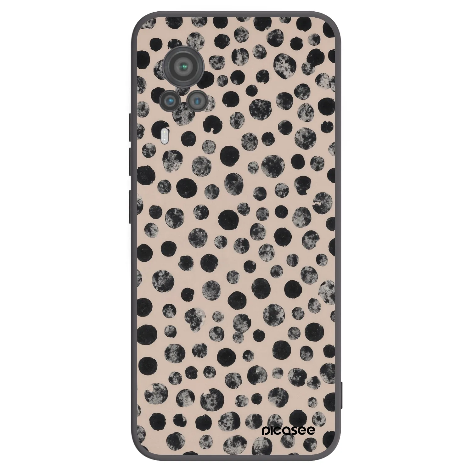 Picasee Μαύρη θήκη σιλικόνης για Vivo X60 Pro 5G - Dots