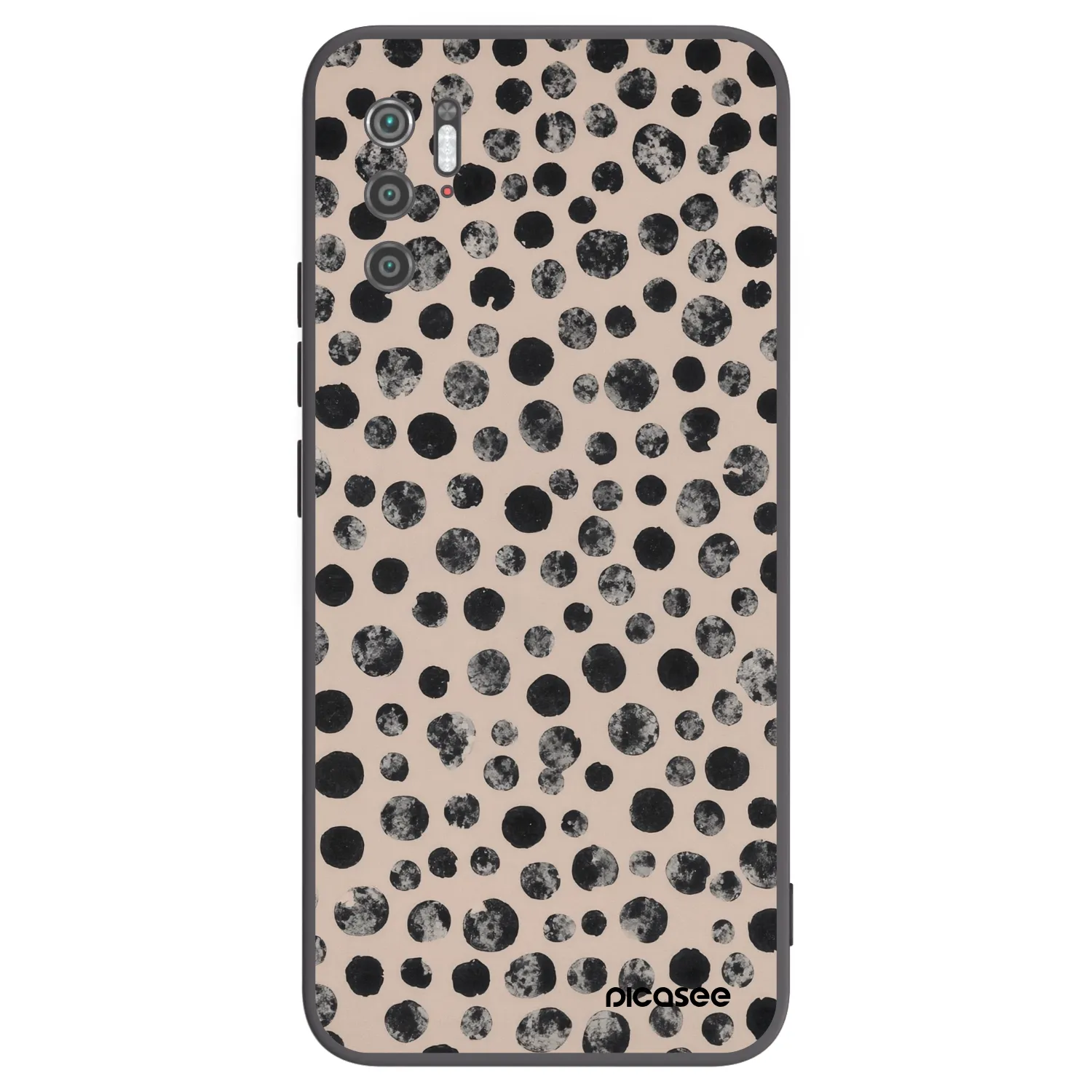 Picasee Μαύρη θήκη σιλικόνης για Xiaomi Poco M3 Pro 5G - Dots