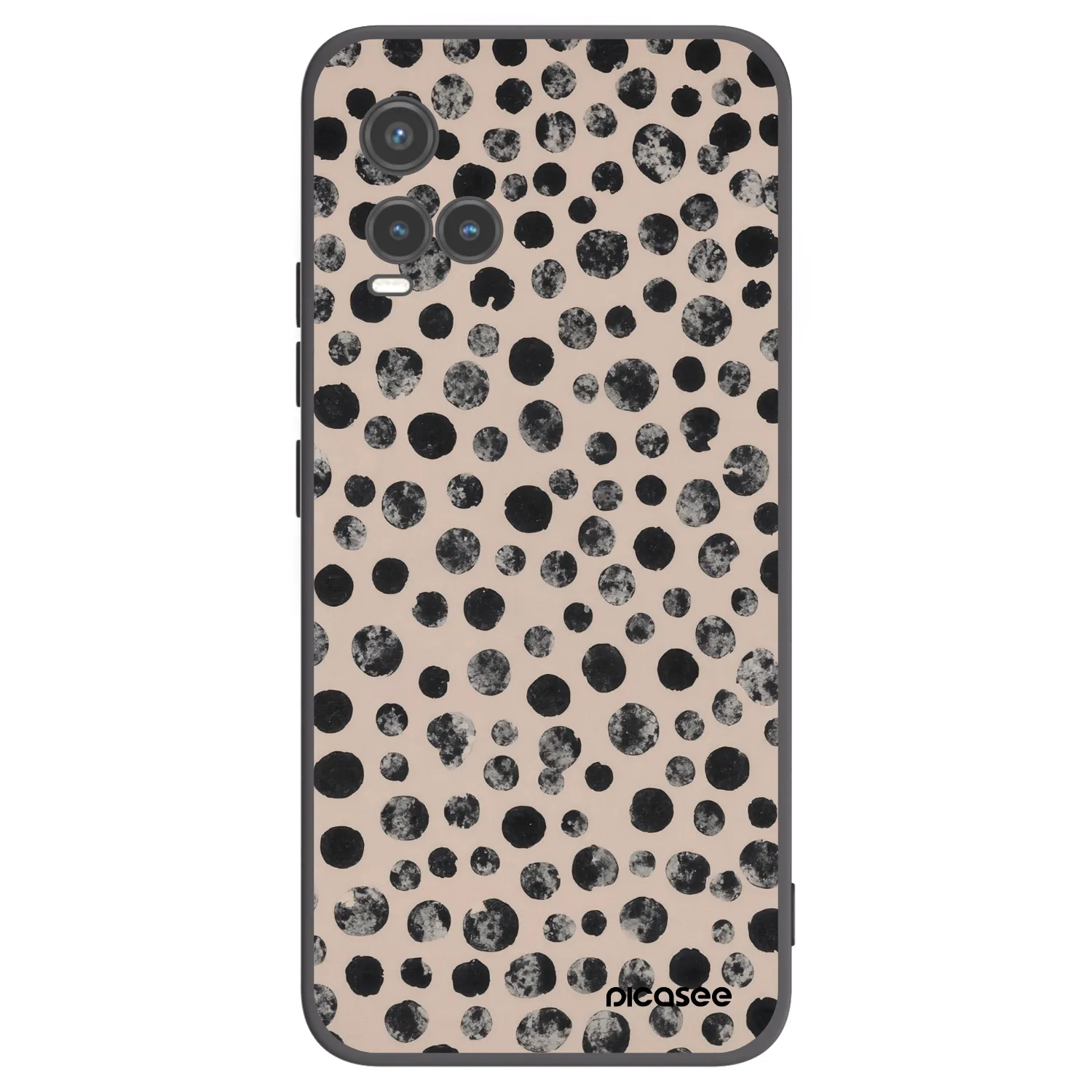 Picasee Μαύρη θήκη σιλικόνης για Vivo Y33s - Dots