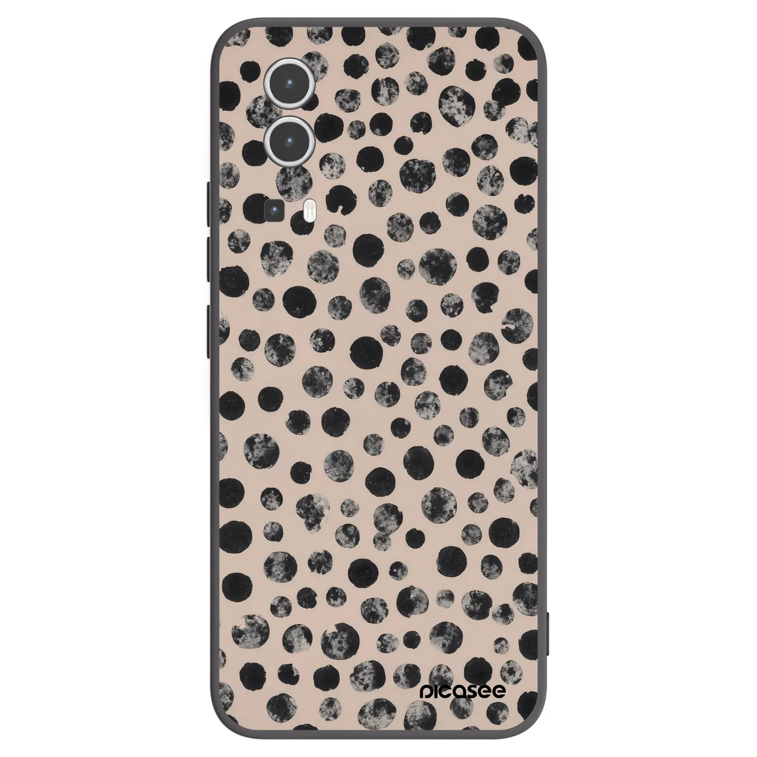 Picasee Μαύρη θήκη σιλικόνης για Vivo Y72 5G - Dots