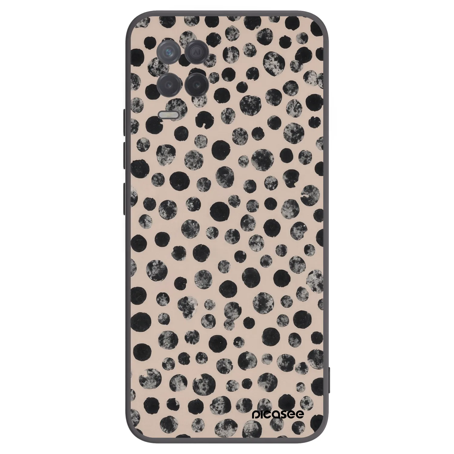 Picasee Μαύρη θήκη σιλικόνης για Realme 8 5G - Dots