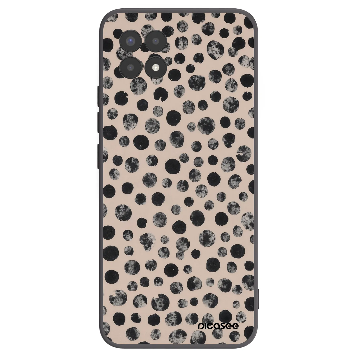 Picasee Μαύρη θήκη σιλικόνης για Realme 8i - Dots