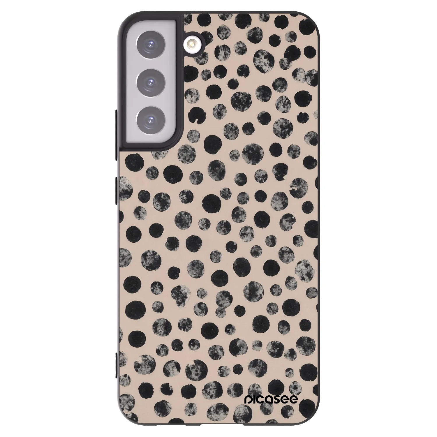 Picasee Μαύρη θήκη σιλικόνης για Samsung Galaxy S22+ 5G - Dots