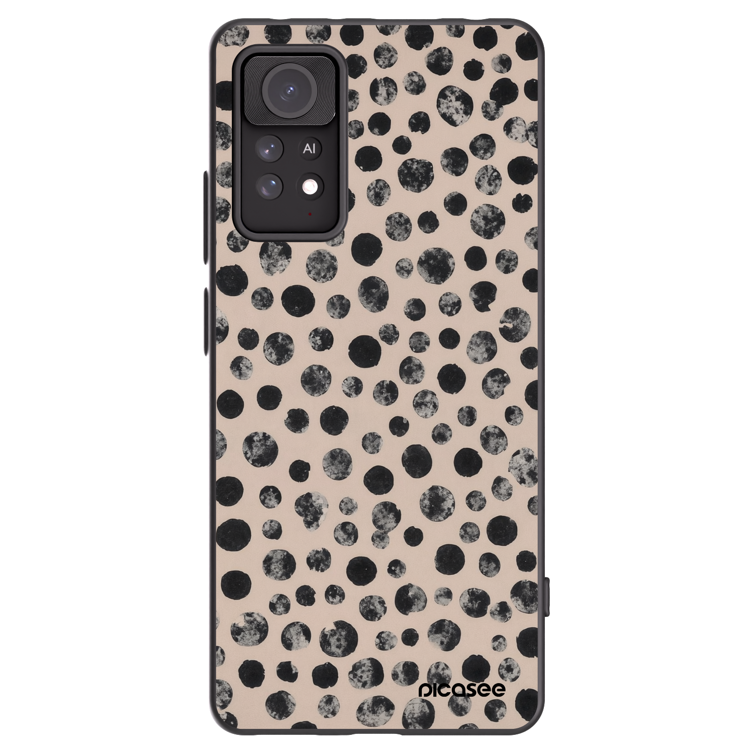 Picasee Μαύρη θήκη σιλικόνης για Xiaomi Redmi Note 11 Pro 5G - Dots