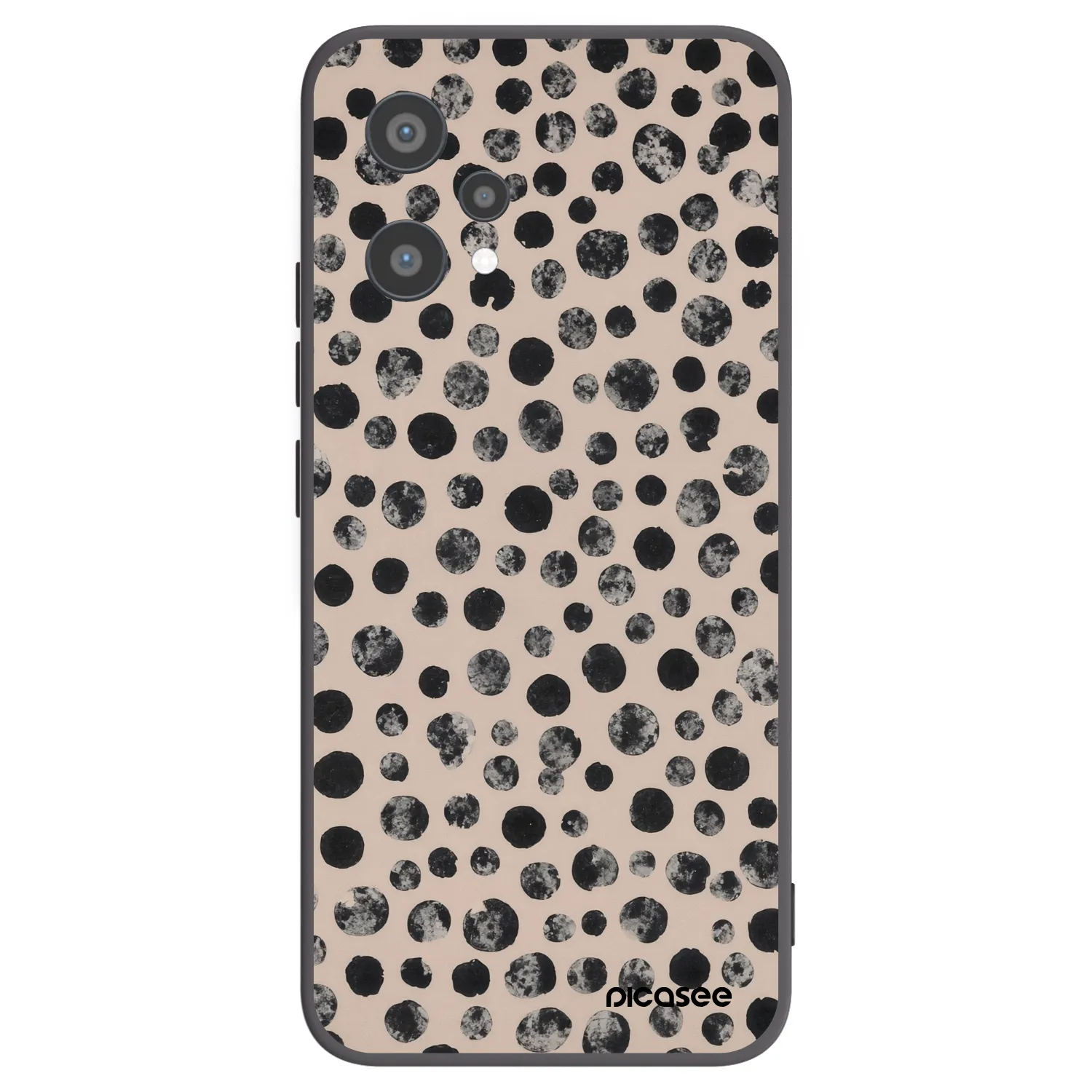 Picasee Μαύρη θήκη σιλικόνης για Realme 9 Pro 5G - Dots