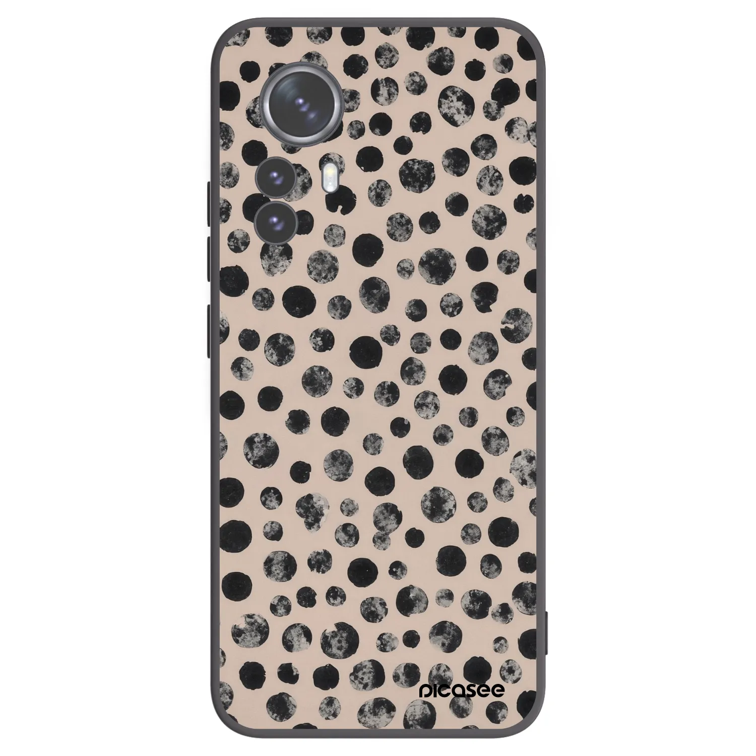 Picasee Μαύρη θήκη σιλικόνης για Xiaomi 12 Pro - Dots