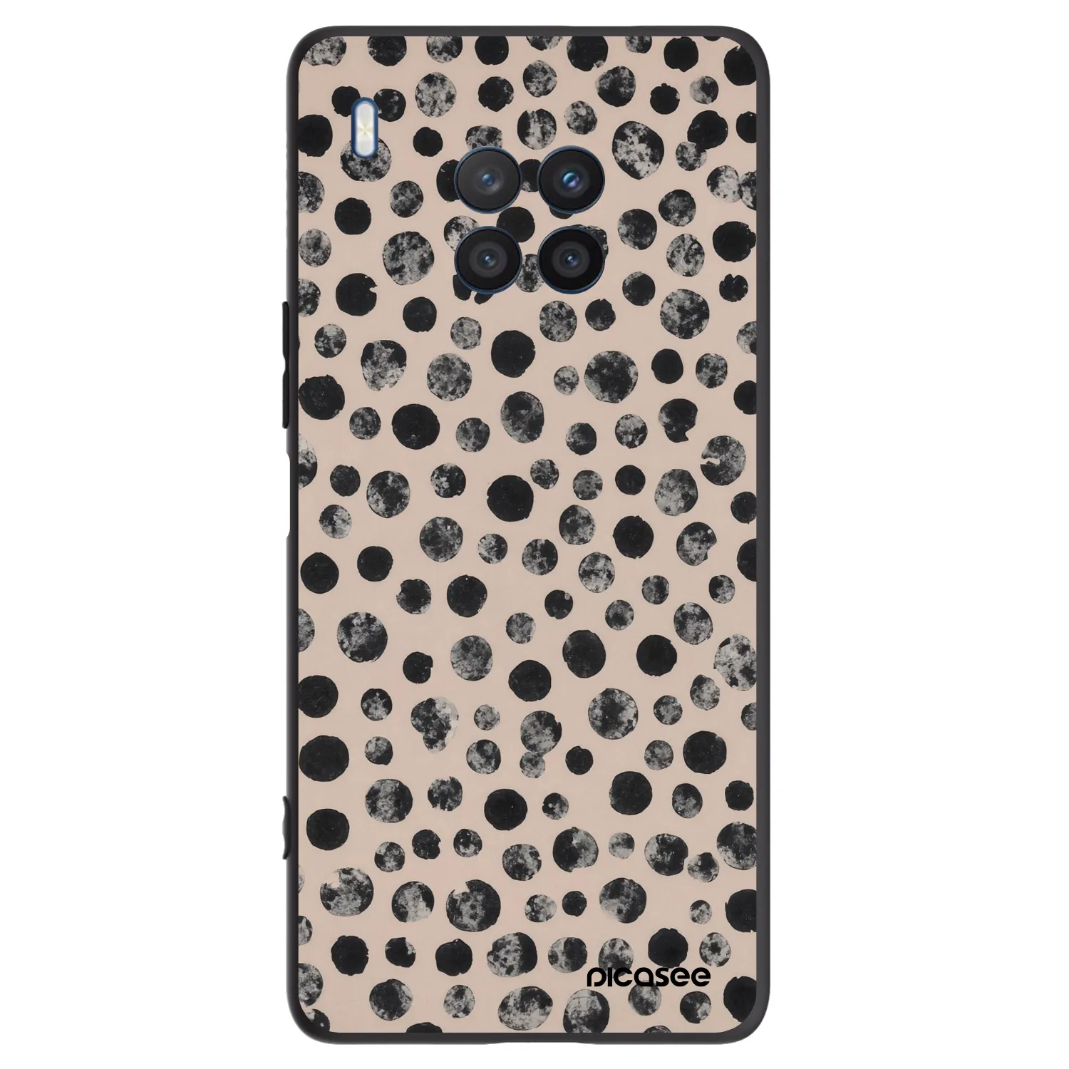 Picasee Μαύρη θήκη σιλικόνης για Honor 50 Lite - Dots