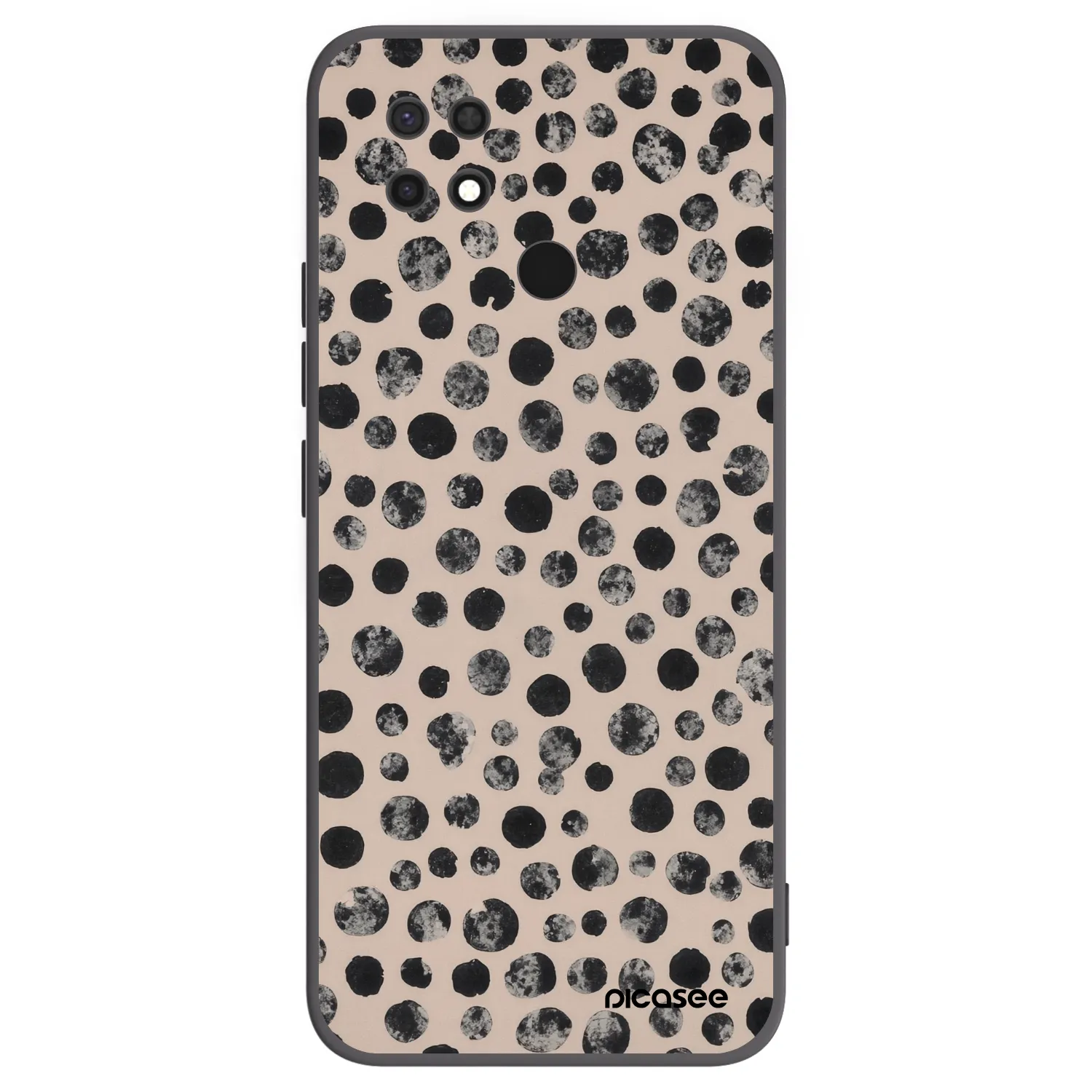 Picasee Μαύρη θήκη σιλικόνης για Xiaomi Redmi 10C - Dots