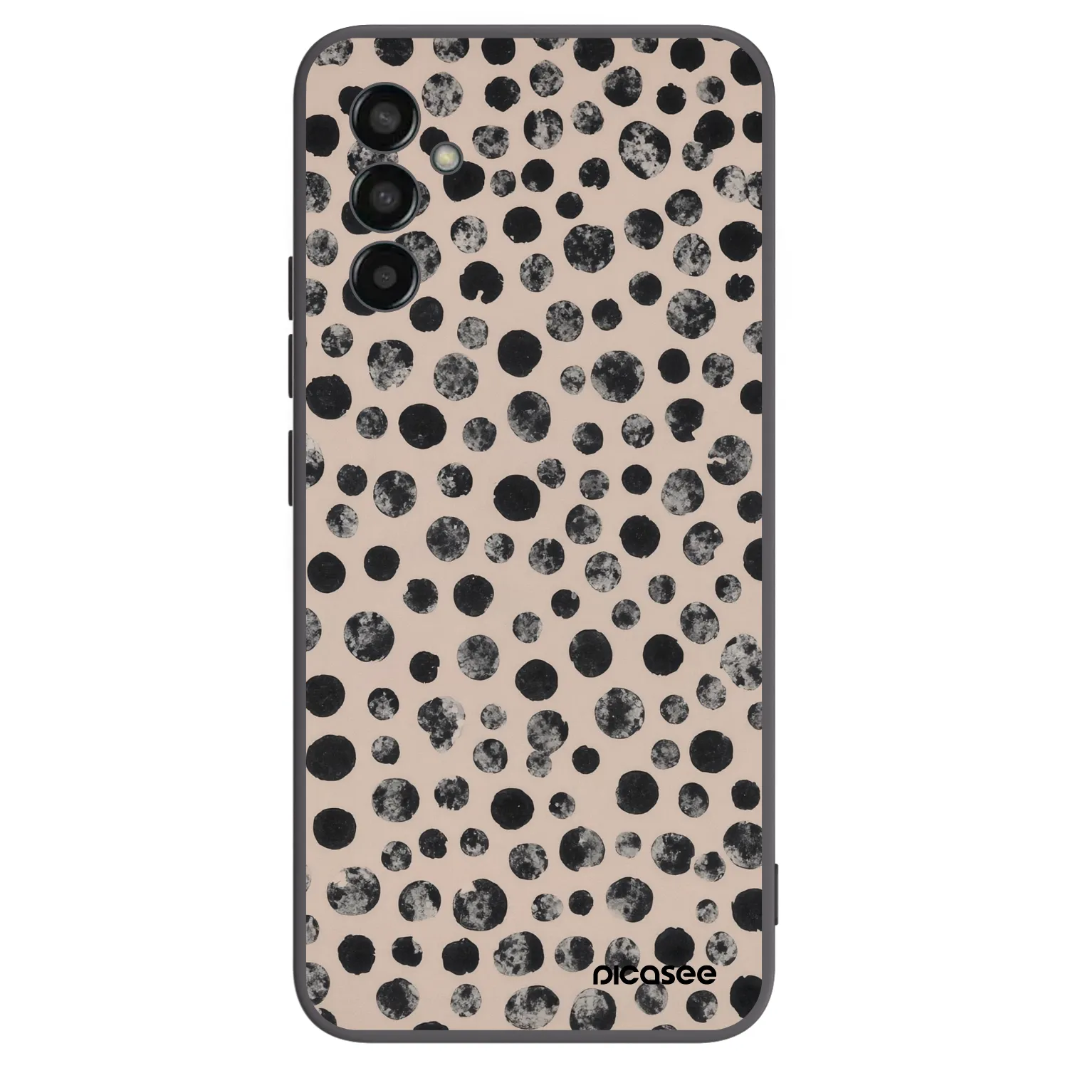 Picasee Μαύρη θήκη σιλικόνης για Samsung Galaxy M13 M135F - Dots