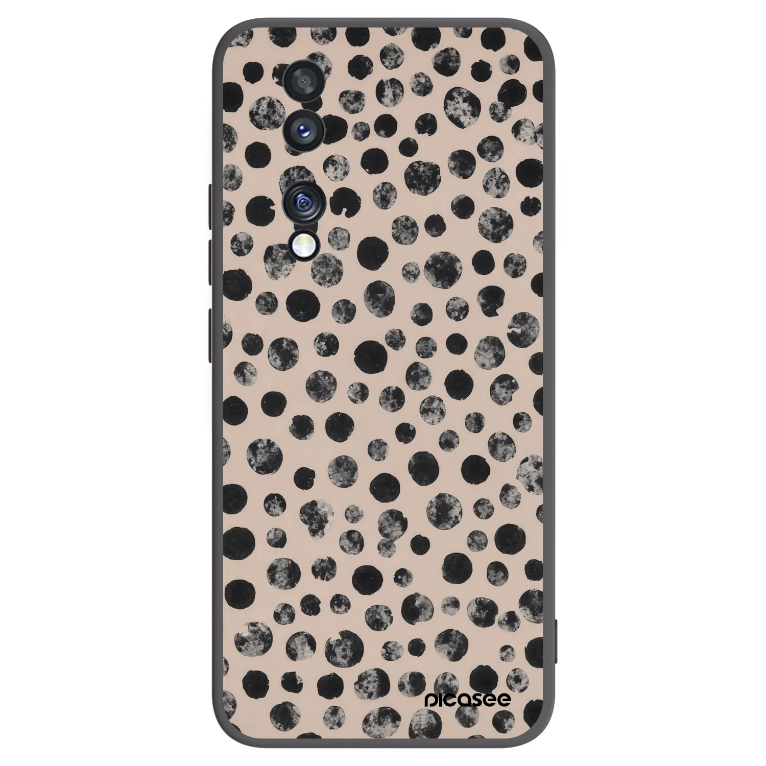 Picasee Μαύρη θήκη σιλικόνης για Honor 70 - Dots